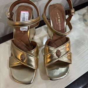 Kurt Geiger Metallic Gold Sandals